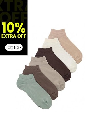 6 Pares De Medias Tobilleras Surtido Mujer Gef
