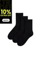 3 Pares De Medias Cortas Negras Mujer de Gef
