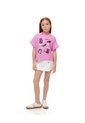 Camiseta Regular Algodón Rosa Estampada Niña Rosa de Gef