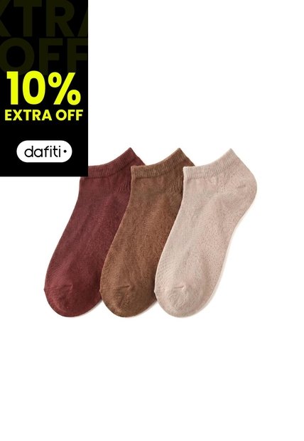 3 Pares De Medias Tobilleras Surtido Mujer