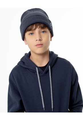 Gorro Beanie Tejido Azul Niños