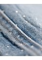 Falda Tiro Alto Denim índigo Medio Mujer Azul de Gef
