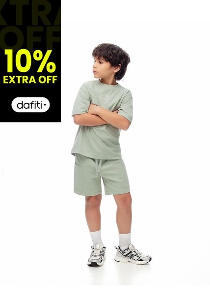Conjunto Camiseta + Bermuda Verde Niño Verde