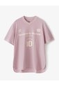 Camiseta Oversize Algodón Palo Rosa Estampada Hombre Rosa de Gef
