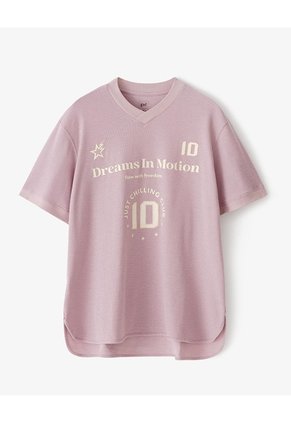 Camiseta Oversize Algodón Palo Rosa Estampada Hombre Rosa