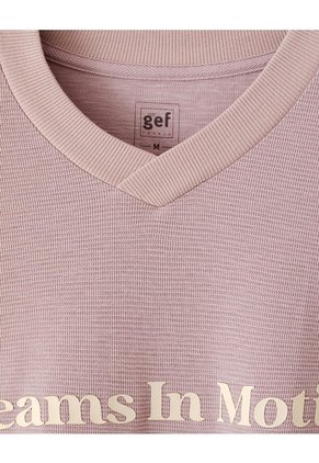 Camiseta Oversize Algodón Palo Rosa Estampada Hombre Rosa
