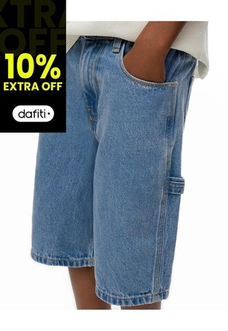 Bermuda Denim Regular Algodón índigo Medio Niño Azul Oscuro Gef