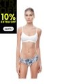 Panty Cachetero Tiro Medio Invisible Estampado Mujer Azul de Gef
