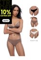 Panty Cachetero Seamless Tiro Medio X3unds Surtido Mujer Multicolor de Gef