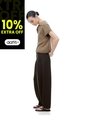 Pantalón Loose Tiro Medio Chocolate Mujer Chocolate de Gef