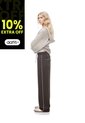 Pantalón Loose Tiro Alto Chocolate Mujer Chocolate de Gef