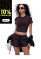 Short Deportivo Ciclista Interno Morado Mujer Purpura de Gef