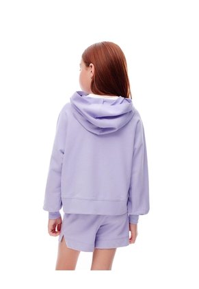 Buzo Tipo Hoddie Algodón Lavanda Niña Lila