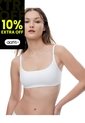 Top Soporte Medio Seamless Blanco Mujer Blanco de Gef