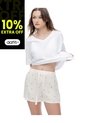 Short Blanco Estampado Mujer Blanco de Gef