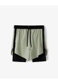 Pantaloneta Deportiva Verde Bloques Hombre Verde de Gef