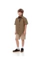 Camisa Manga Corta Regular Agodón Habana Niño Marron de Gef