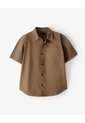 Camisa Manga Corta Regular Agodón Habana Niño Marron de Gef