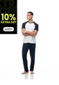 Camiseta + Pantalón De Pijama Algodón Hombre Azul de Gef