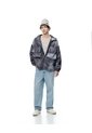 Chaqueta Liviana Utilitaria Estampada Hombre Gris de Gef