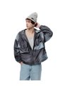 Chaqueta Liviana Utilitaria Estampada Hombre Gris de Gef