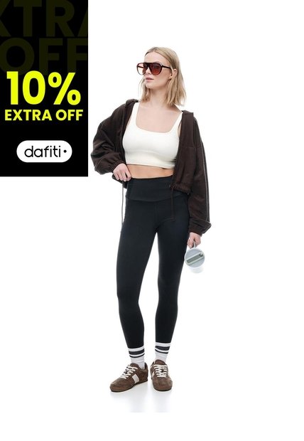 Legging Deportivo Secado Rápido Negro Mujer Negro