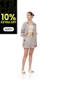 Short Relax Tiro Alto Texturizado Taupe Mujer Marron Claro de Gef