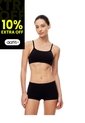 Panty Cachetero Seamless Tiro Medio Negro Mujer Negro de Gef