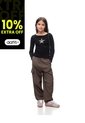 Jogger Cargo Tiro Medio Café Niña Cafe de Gef