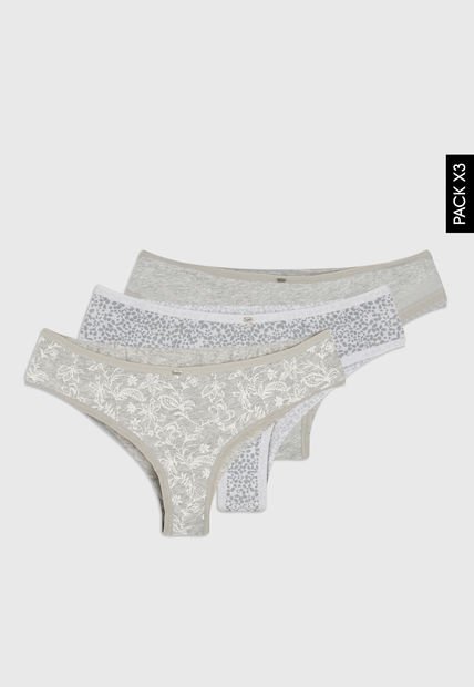 Pantie X3 Gris-Blanco Gef