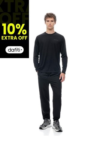 Jogger Secado Rápido Negro Hombre Negro Gef