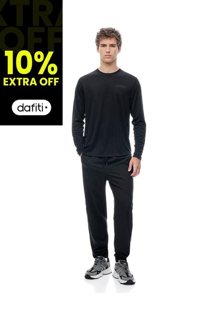 Jogger Secado Rápido Negro Hombre Negro