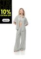 Pantalón Loose Tiro Medio Verde Mujer Verde de Gef