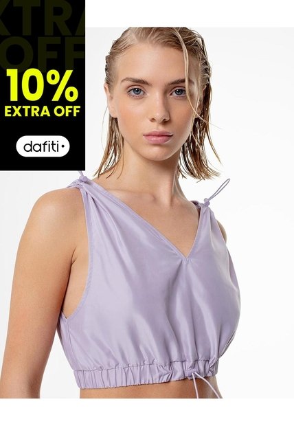 Crop Top Lila Mujer Lila