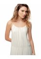Vestido Largo Bloques Blanco Mujer Blanco de Gef