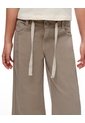 Pantalón Loose Tiro Medio Algodón Café Niña Cafe de Gef