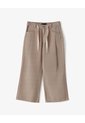 Pantalón Loose Tiro Medio Algodón Café Niña Cafe de Gef