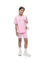 Camiseta + Biker Algodón Rosado Niña Rosa de Gef