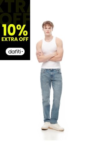 Jean Straight índigo Claro Hombre Azul Gef