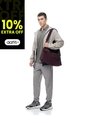 Jogger Relaxed Tiro Medio Taupe Hombre Marron de Gef