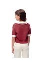 Polo Regular Tejido De Punto Roja Niña Rosa de Gef