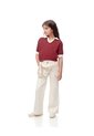Polo Regular Tejido De Punto Roja Niña Rosa de Gef