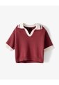 Polo Regular Tejido De Punto Roja Niña Rosa de Gef