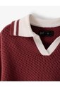 Polo Regular Tejido De Punto Roja Niña Rosa de Gef