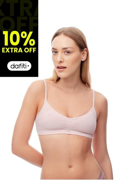 Top Soporte Medio Seamless Palo Rosa Mujer Rosa
