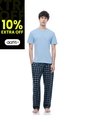Camiseta + Pantalón De Pijama Algodón Azul Hombre Azul de Gef
