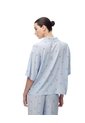 Camisa Relax Manga Corta Estampada Mujer Azul de Gef