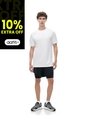 Pantaloneta Deportiva Malla Interna Negra Hombre Negro de Gef