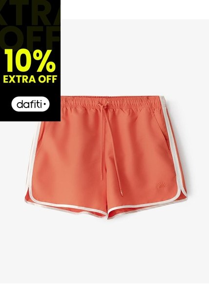Pantaloneta De Baño Naranja Hombre Naranja