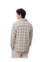 Camisa Manga Larga Oversize Cuadros Hombre Blanco de Gef